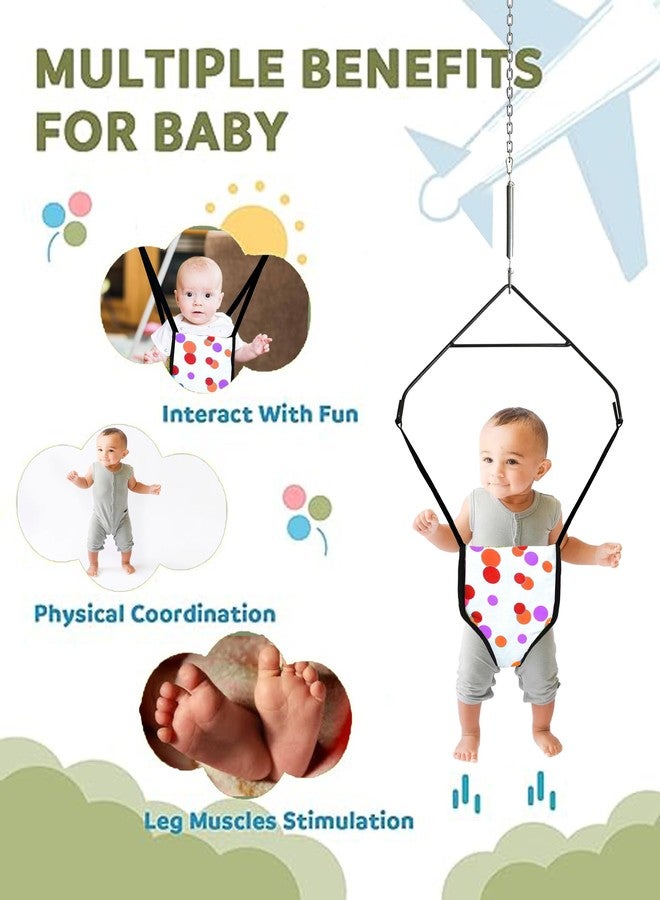 Vparents 2 in 1 Toddler Jumper Cum Baby Walking Harness Function, Fun Activity for 6-12 Months Infant Preemiee (Orange) - Image 4